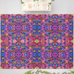 Cute colorful abstract floral patterns outdoor rug