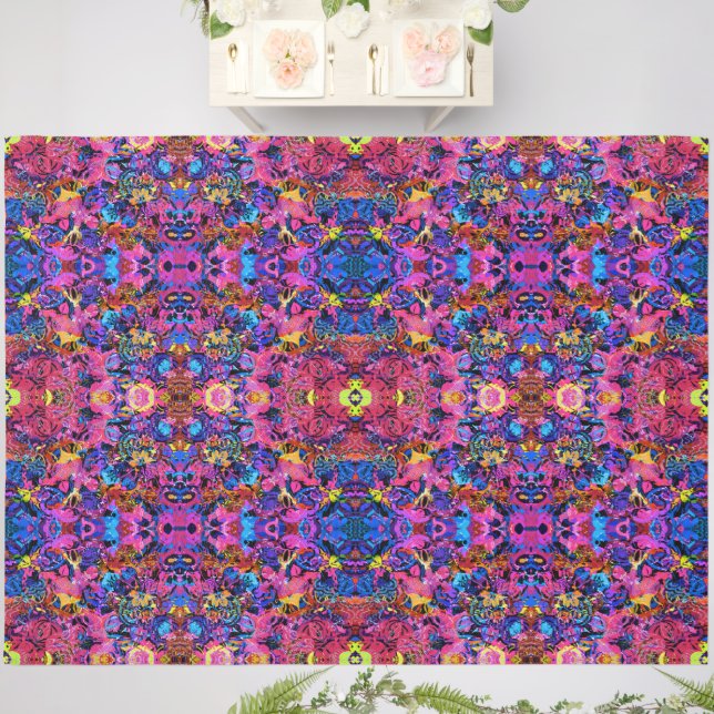 Cute colorful abstract floral patterns outdoor rug (Insitu (Wedding 2))
