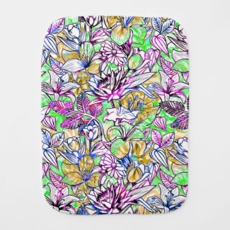 Cute colorful abstract flowers