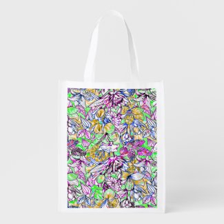 Cute colorful abstract flowers