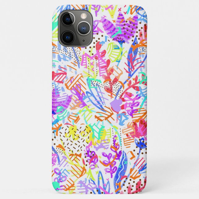 Cute colorful abstract flowers patterns Case-Mate iPhone case (Back)