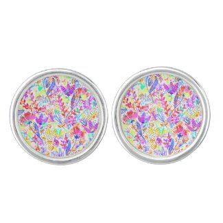Cute colorful abstract flowers patterns