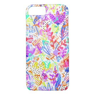 Cute colorful abstract flowers patterns