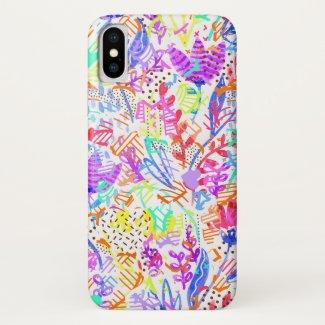 Cute colorful abstract flowers patterns