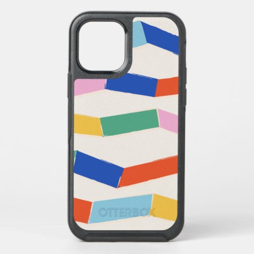 Cute Colorful Abstract Geometric Chevron Pattern OtterBox Symmetry iPhone 12 Case