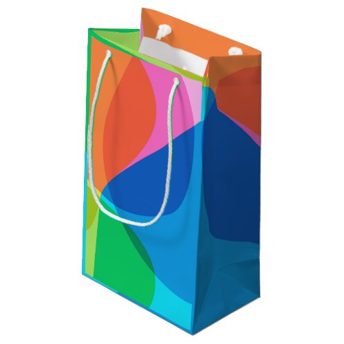 Cute Colorful Abstract Geometric Rainbow  Small Gift Bag