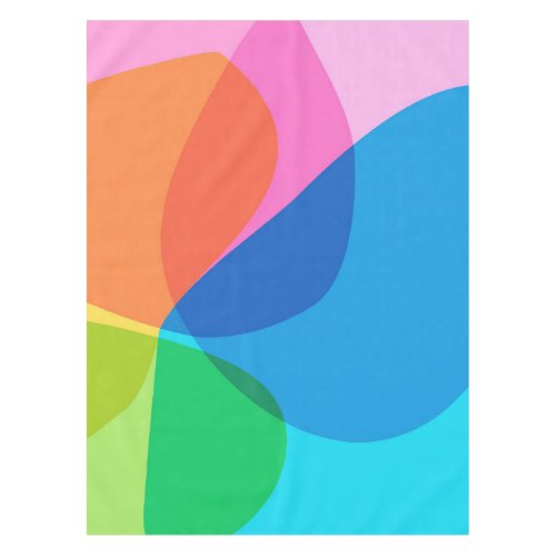 Cute Colorful Abstract Geometric Rainbow  Tablecloth