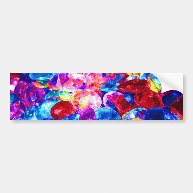 Cute colorful abstract jewelry texture bumper sticker (Front)