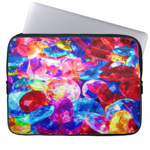 Cute colorful abstract jewelry texture laptop sleeve