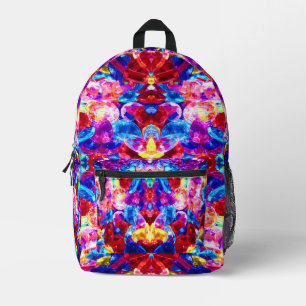 Cute colorful abstract jewelry texture printed backpack