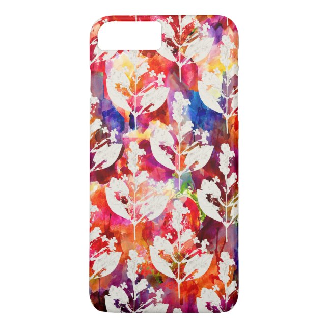 Cute colorful abstract leaves patterns Case-Mate iPhone case (Back)
