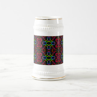 Cute colorful abstract lines beer stein