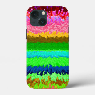 Cute colorful abstract lines iPhone 13 mini case