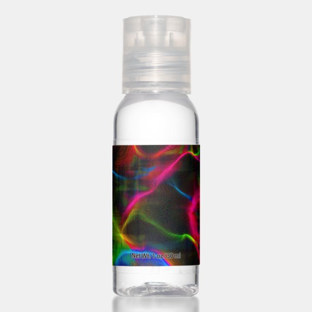 Cute colorful abstract lines  hand sanitizer (Front)