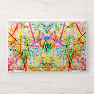 Cute colorful abstract lines HP laptop skin