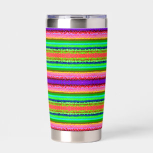 Cute colorful abstract lines insulated tumbler