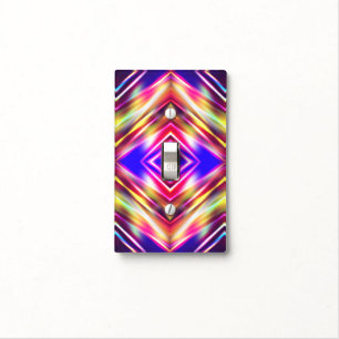 Cute colorful abstract lines light switch cover
