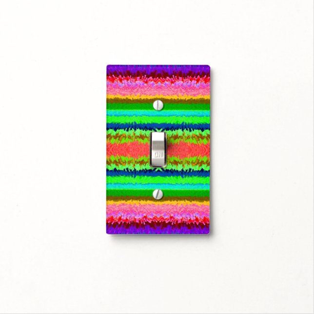 Cute colorful abstract lines  light switch cover (In Situ)
