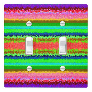 Cute colorful abstract lines light switch cover
