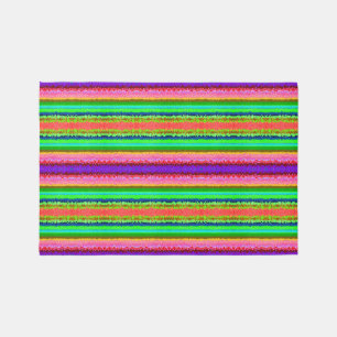 Cute colorful abstract lines outdoor rug