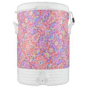 Cute colorful abstract lines painting beverage cooler