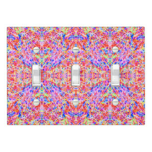 Cute colorful abstract lines painting light switch cover