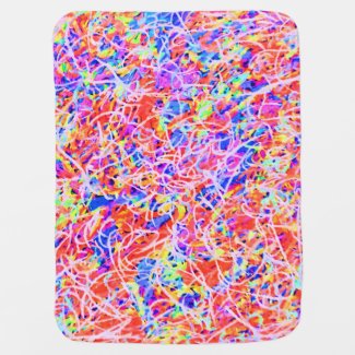 Cute colorful abstract lines painting