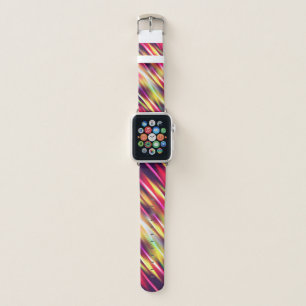 Cute colorful abstract lines throw pillow apple watch band