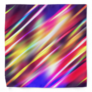 Cute colorful abstract lines throw pillow bandana