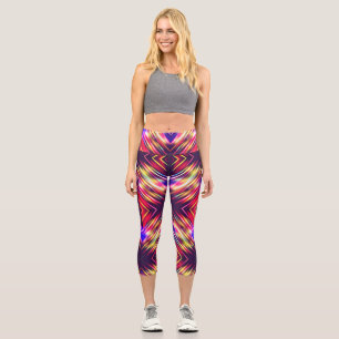 Cute colorful abstract lines throw pillow iPhone w Capri Leggings