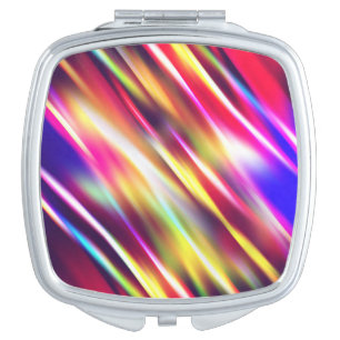 Cute colorful abstract lines throw pillow iPhone w Compact Mirror