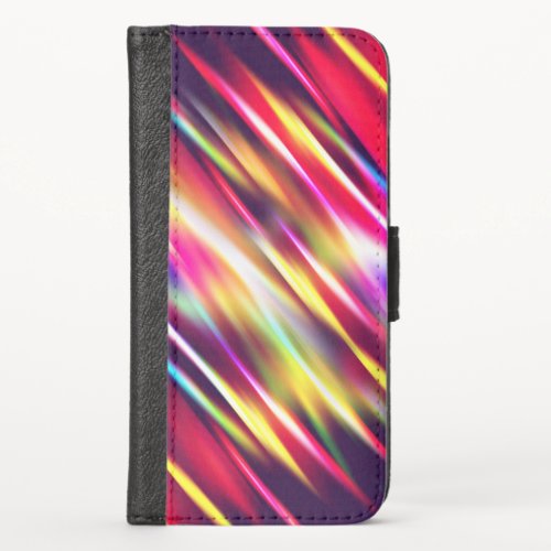 Cute colorful abstract lines throw pillow iPhone x wallet case