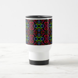 Cute colorful abstract lines travel mug