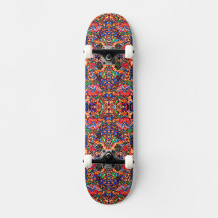 Cute colorful abstract magic floral nature skateboard