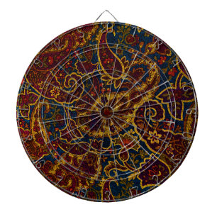 Cute colorful abstract marble dart board