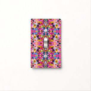 Cute colorful abstract nature insects light switch cover