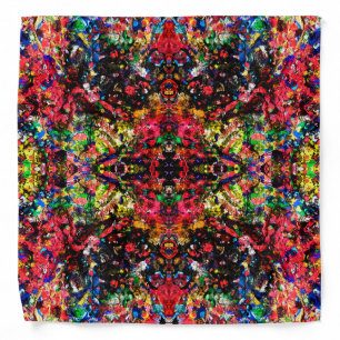 Cute colorful abstract painting bandana