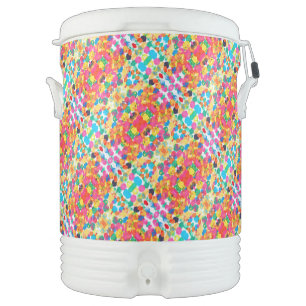 Cute colorful abstract painting beverage cooler