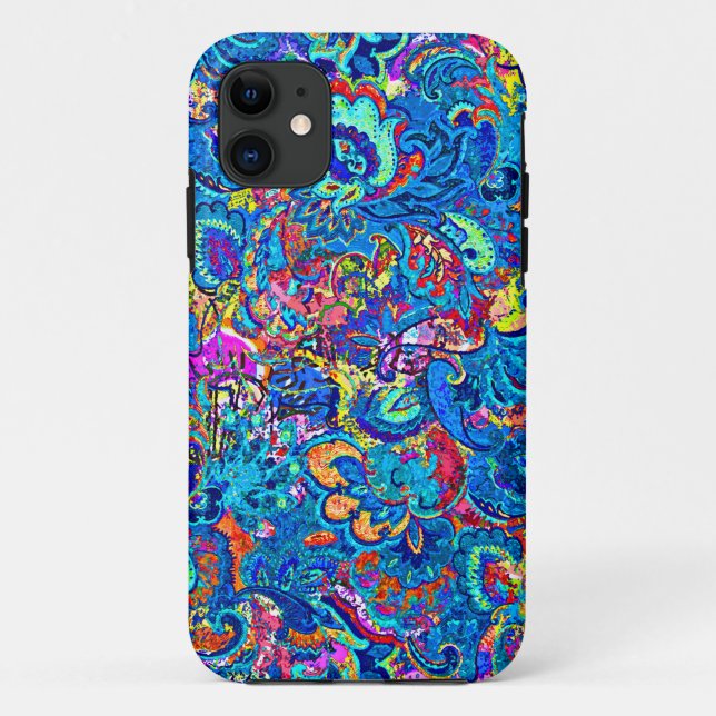 Cute colorful abstract painting flowers Case-Mate iPhone case (Back)