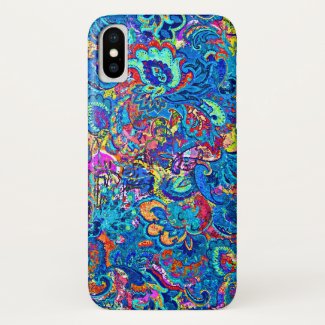 Cute colorful abstract painting flowers