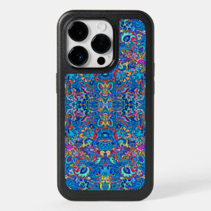 Cute colorful abstract painting flowers OtterBox iPhone 14 pro case