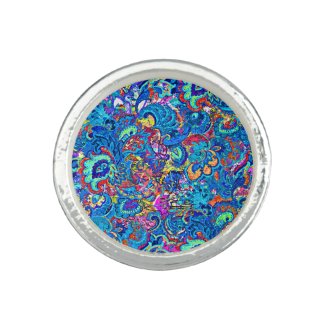 Cute colorful abstract painting flowers