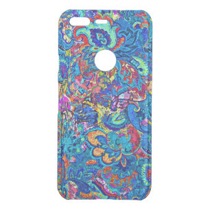 Cute colorful abstract painting flowers uncommon google pixel case