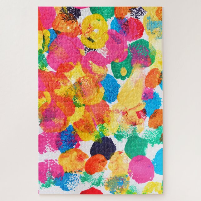 Cute colorful abstract painting jigsaw puzzle (Vertical)