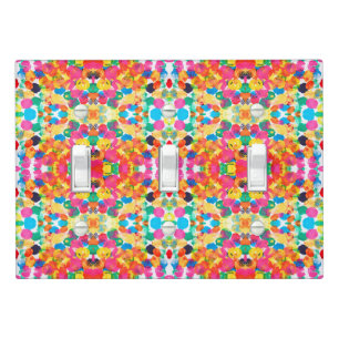 Cute colorful abstract painting light switch cover