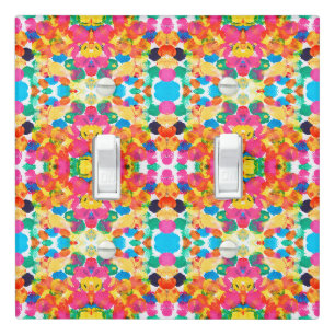 Cute colorful abstract painting light switch cover