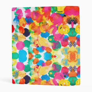 Cute colorful abstract painting mini binder