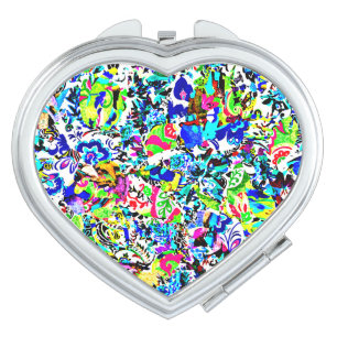 Cute colorful abstract painting mirror for makeup