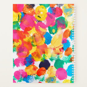 Cute colorful abstract painting planner