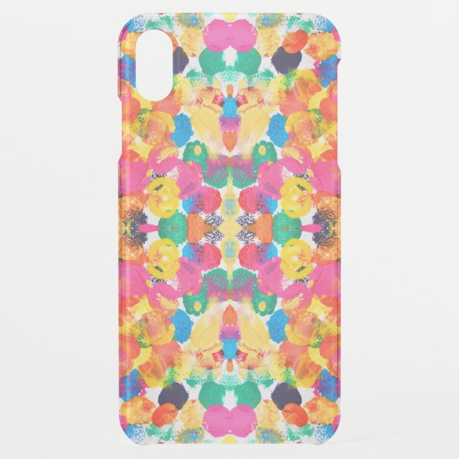 Cute colorful abstract painting uncommon iPhone case (Back)